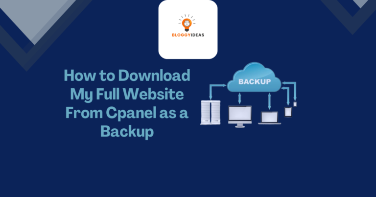 How to Download My Full Website From Cpanel as a Backup